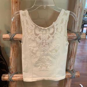 Cream lace tank top